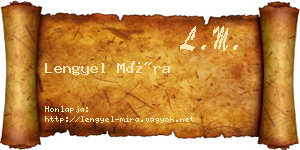 Lengyel Míra névjegykártya